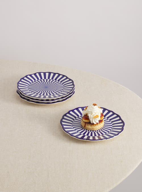 Maison Madison Home Riviera 12 Piece Set With Pasta Bowl In Blue/geometric