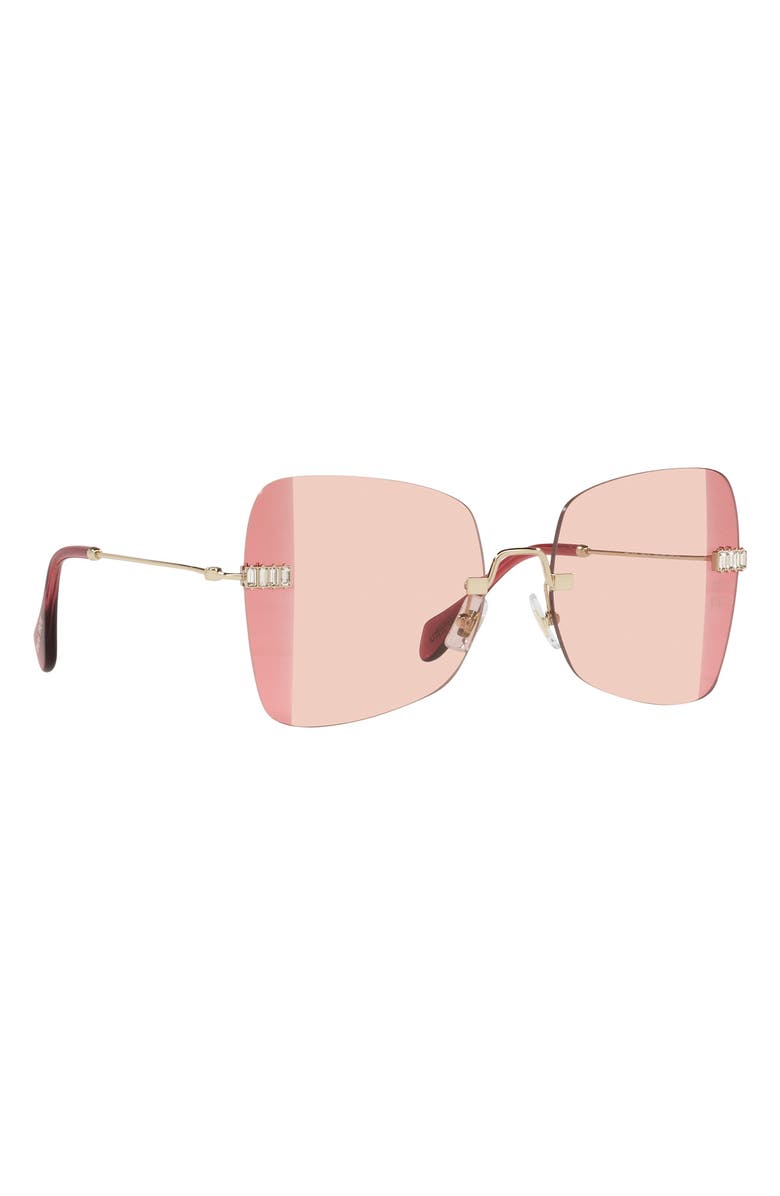 Miu Miu 59mm Irregular Sunglasses, Alternate, color, Matte Pale Gold