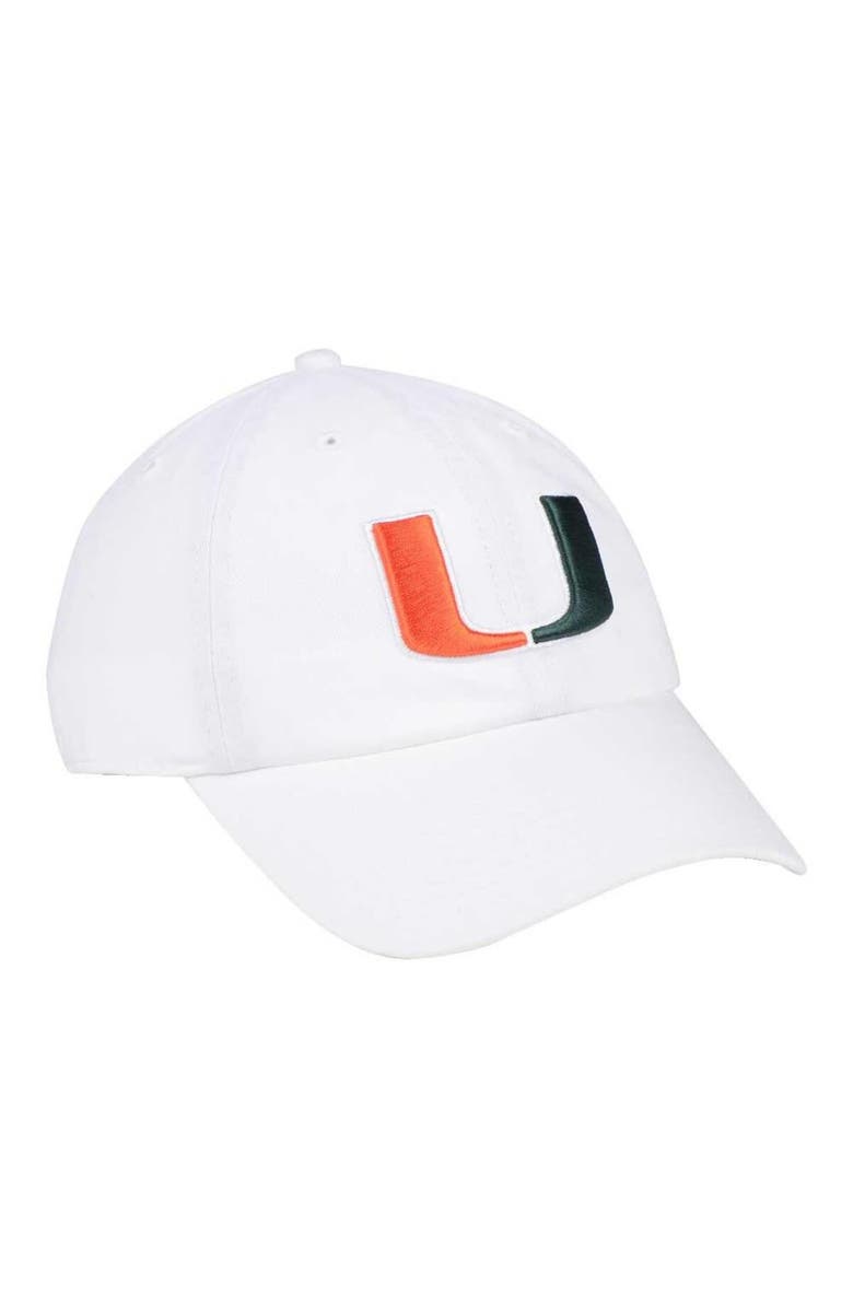 '47 Men's '47 White Miami Hurricanes Vintage Clean Up Adjustable Hat, Alternate, color, 