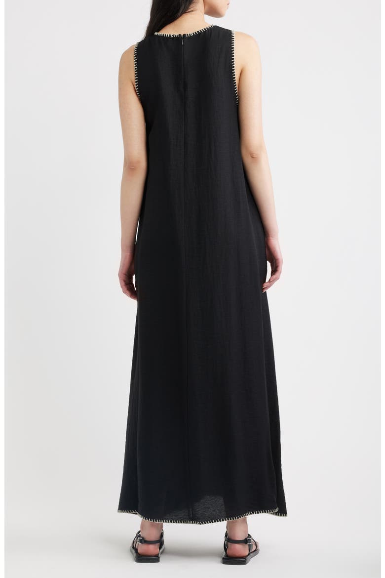 Clio Sleeveless Maxi Dress, Alternate, color, BLACK