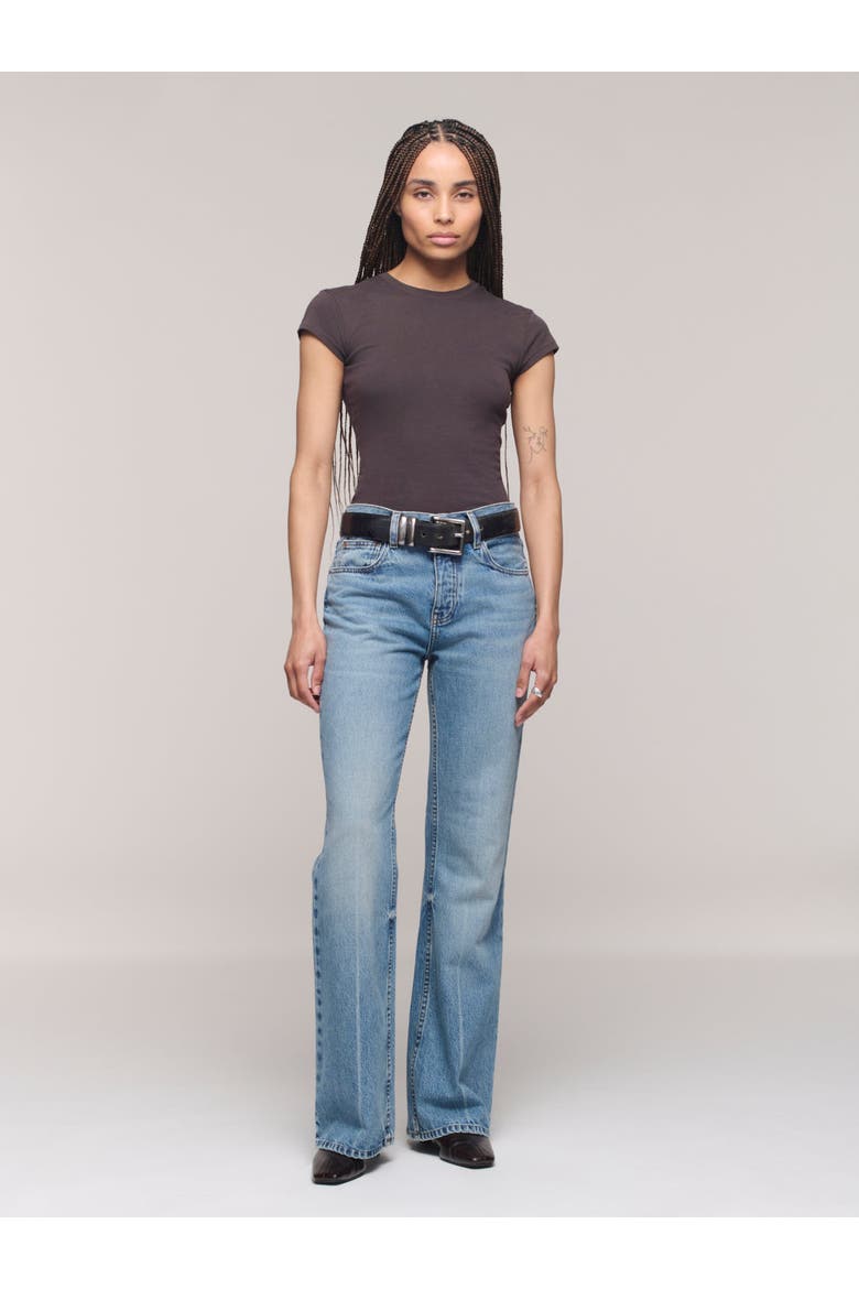 Calla Mid Rise Bootcut Jean, Main, color, Attick Blue