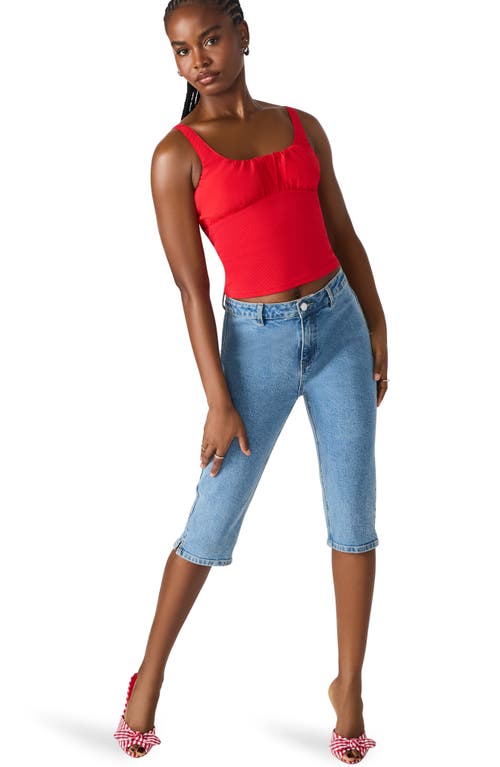 Steve Madden Luana Contrast Tank In Red