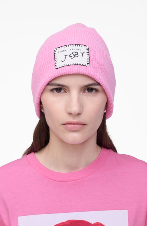 Marc Jacobs Joy Wool Blend Beanie In Pink