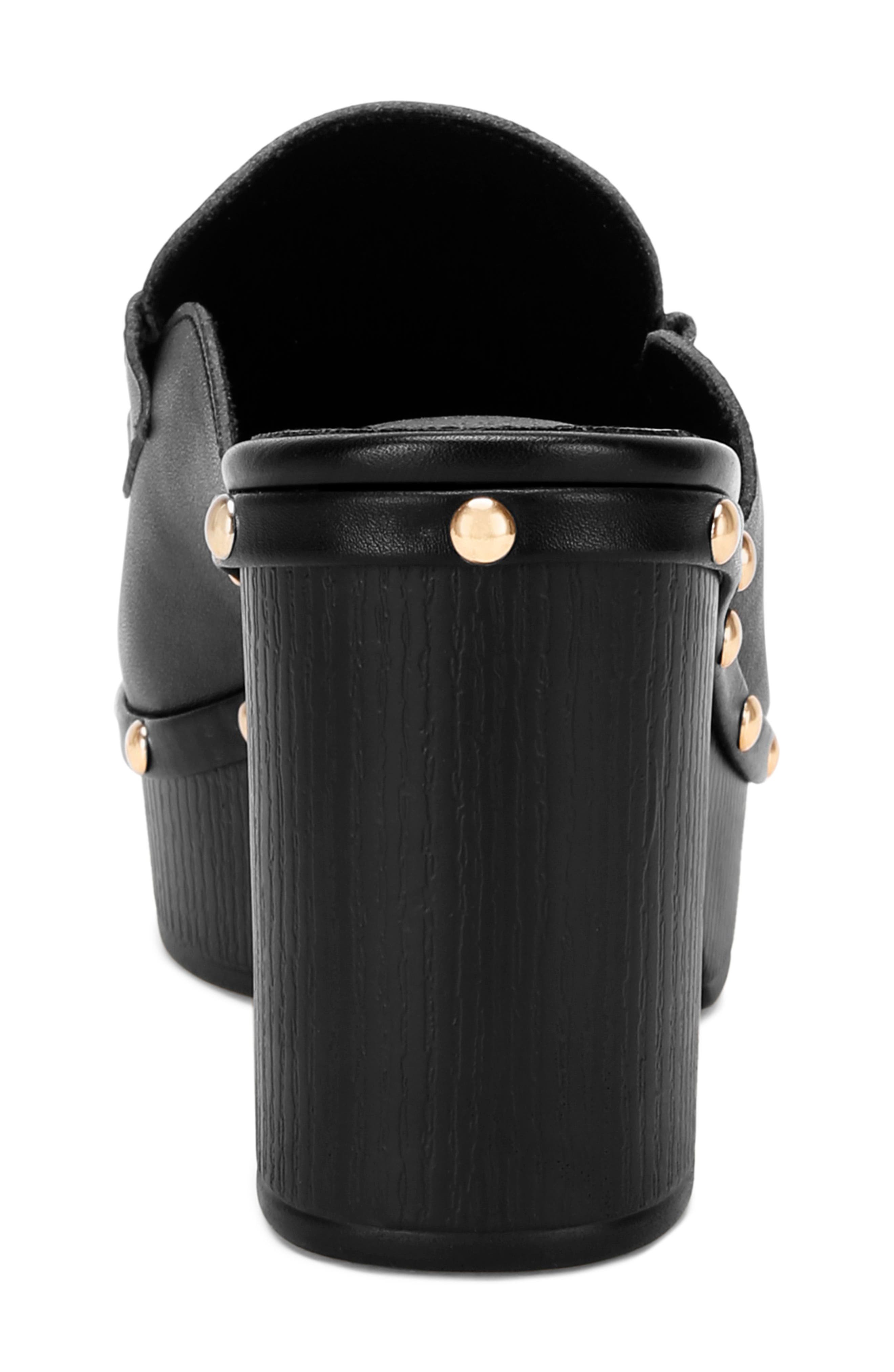 Lycra Stud Platform Mule, Alternate, color, BLACK