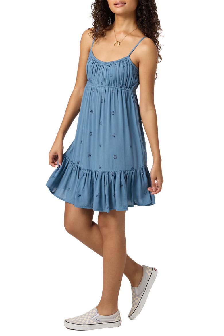 Leyton Eyelet Embroidery Dress, Alternate, color, PROVINCIAL BLUE
