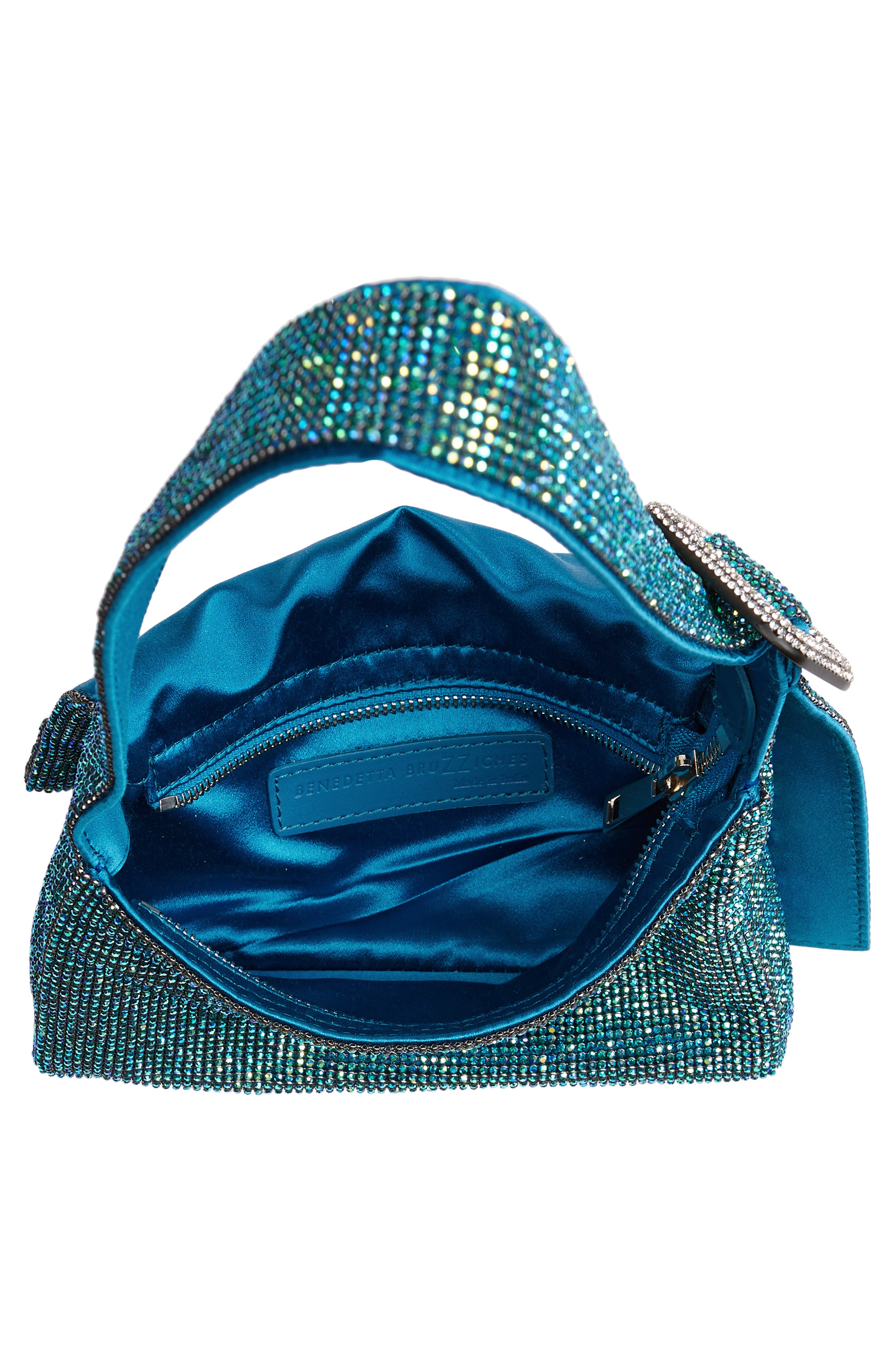 Benedetta Bruzziches Vitty La Mignon Crystal Mesh Shoulder Bag, Alternate, color, 