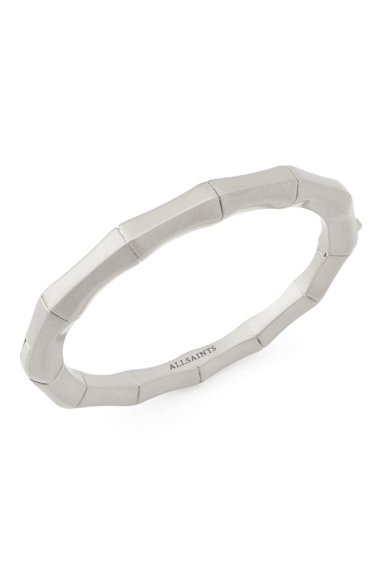 Angular Hinged Bangle, Alternate, color, WARM SILVER