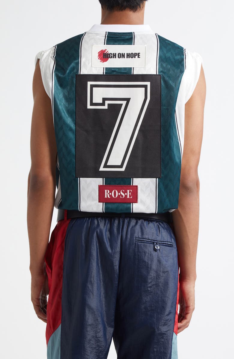 Martine Rose Twist Sleeve Football Top, Alternate, color, 