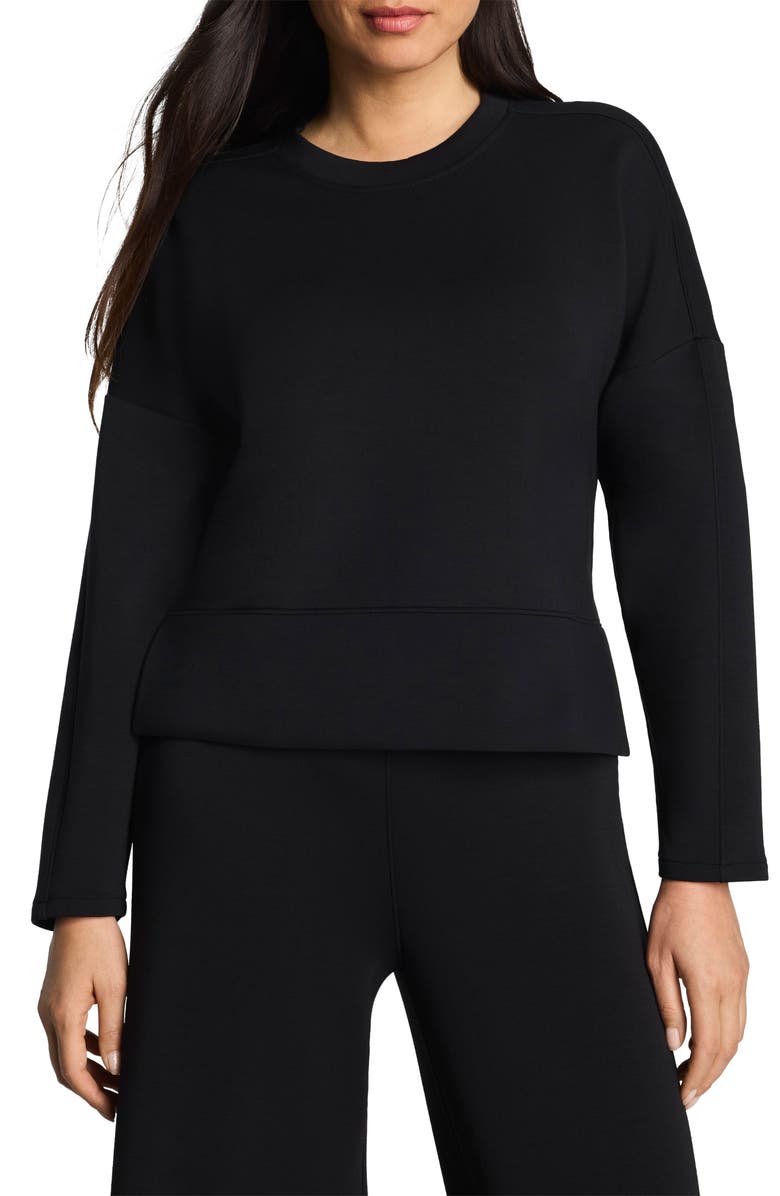 SPANX<sup>®</sup> Air Essentials Tunic Sweatshirt, Main, color, Very Black
