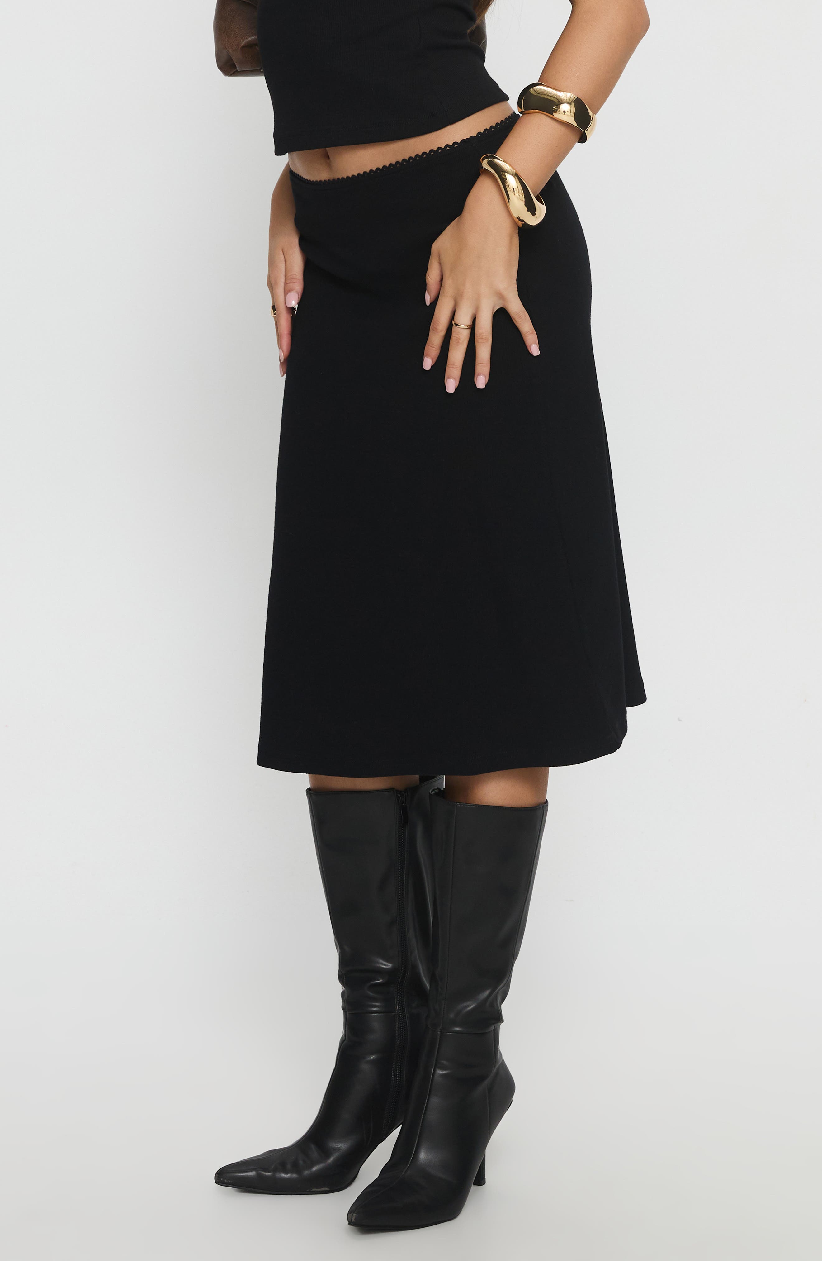 Baseline Stretch Recycled Cotton Rib Midi Skirt (Women) | Nordstrom