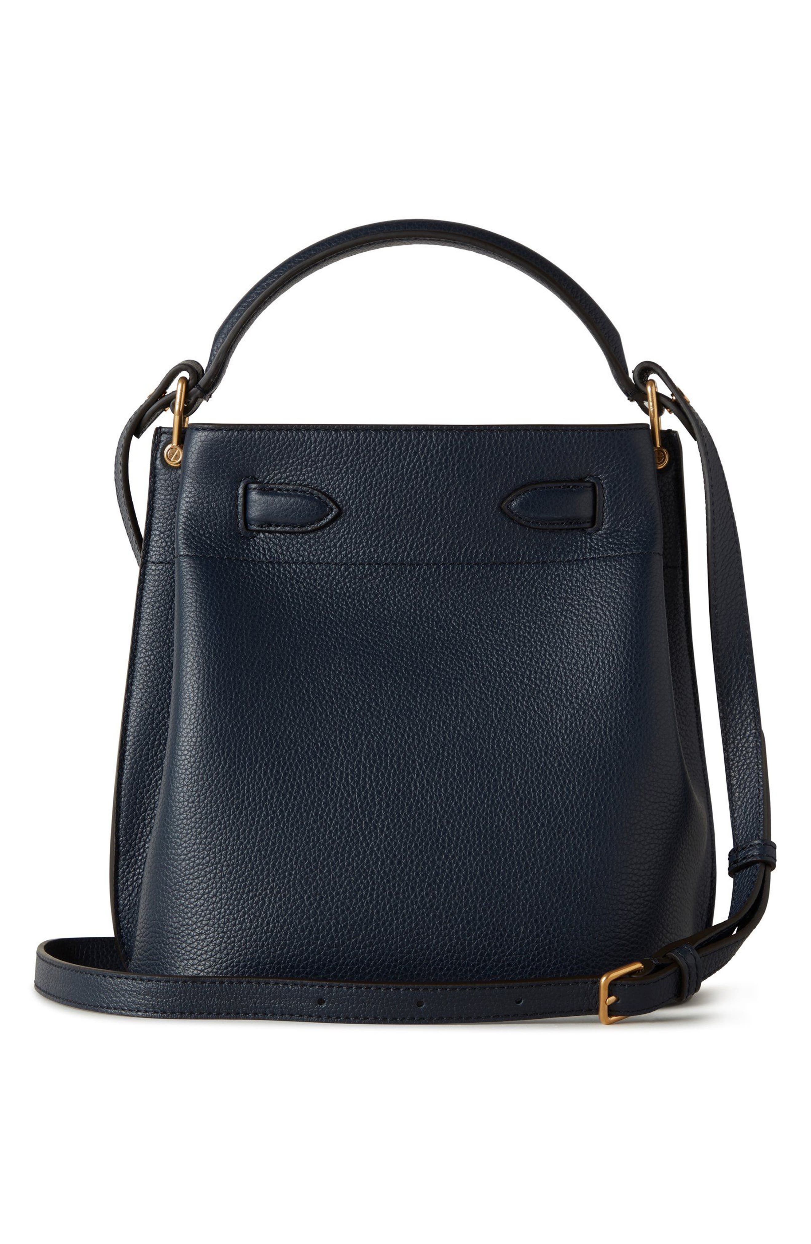 Islington Leather Bucket Bag, Alternate, color, NIGHT SKY
