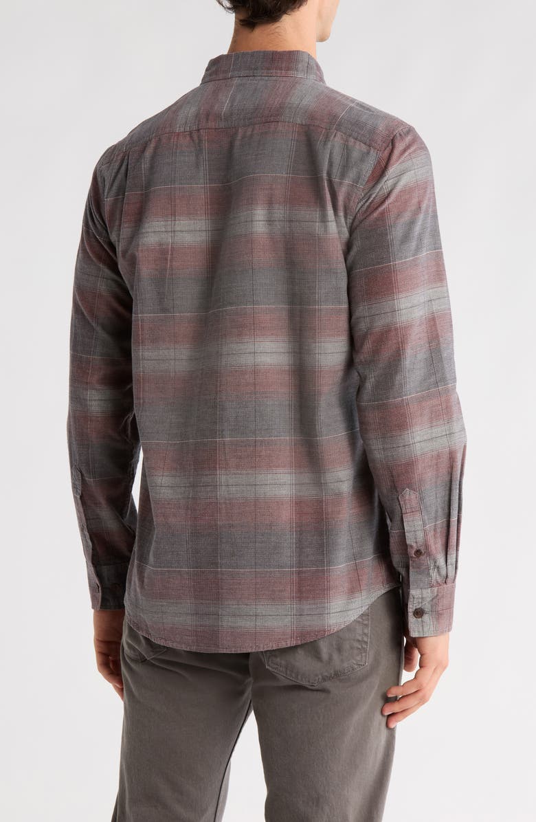 WEATHERPROOF VINTAGE Brocade Plaid Button-Up Shirt, Alternate, color, Maroon