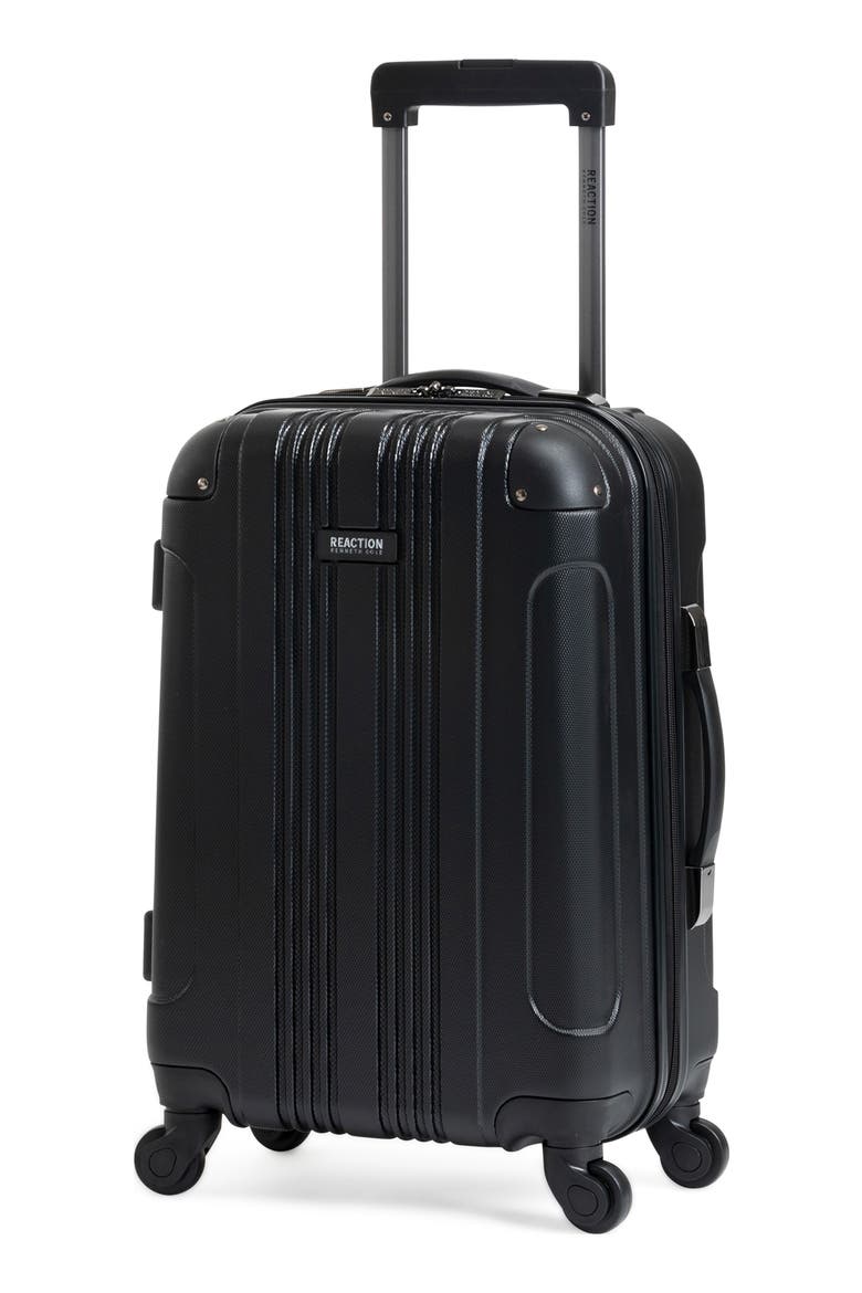 Out of Bounds Lightweight Hardside 4-Wheel Spinner Carry-On Luggage, Alternate, color, CHARCOAL
