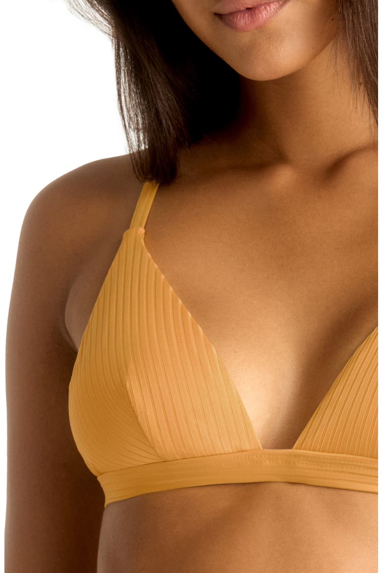 Moss Rib Bikini Top, Alternate, color, CREAMSICLE