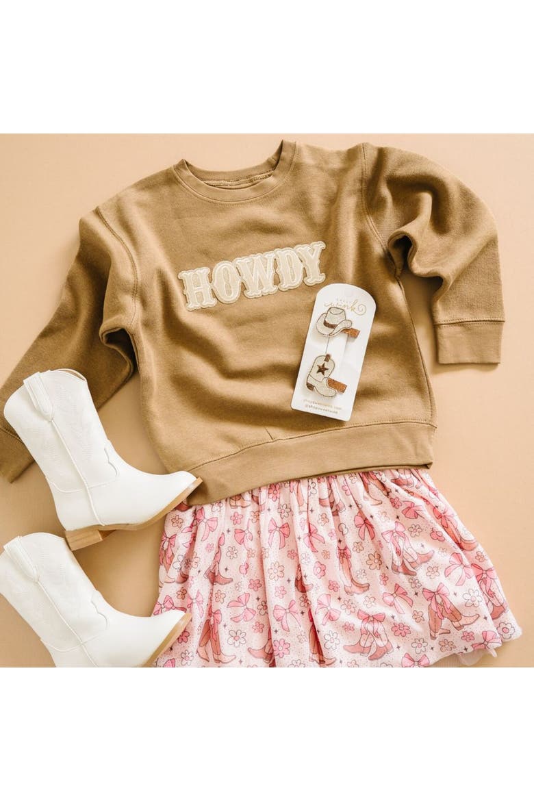 Cowgirl Cutie Clip Set, Alternate, color, Brown Multicolor