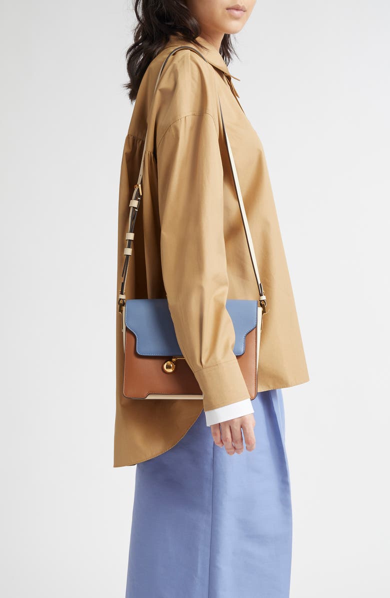 Marni Medium Trunkaroo Colorblock Leather Shoulder Bag, Alternate, color,