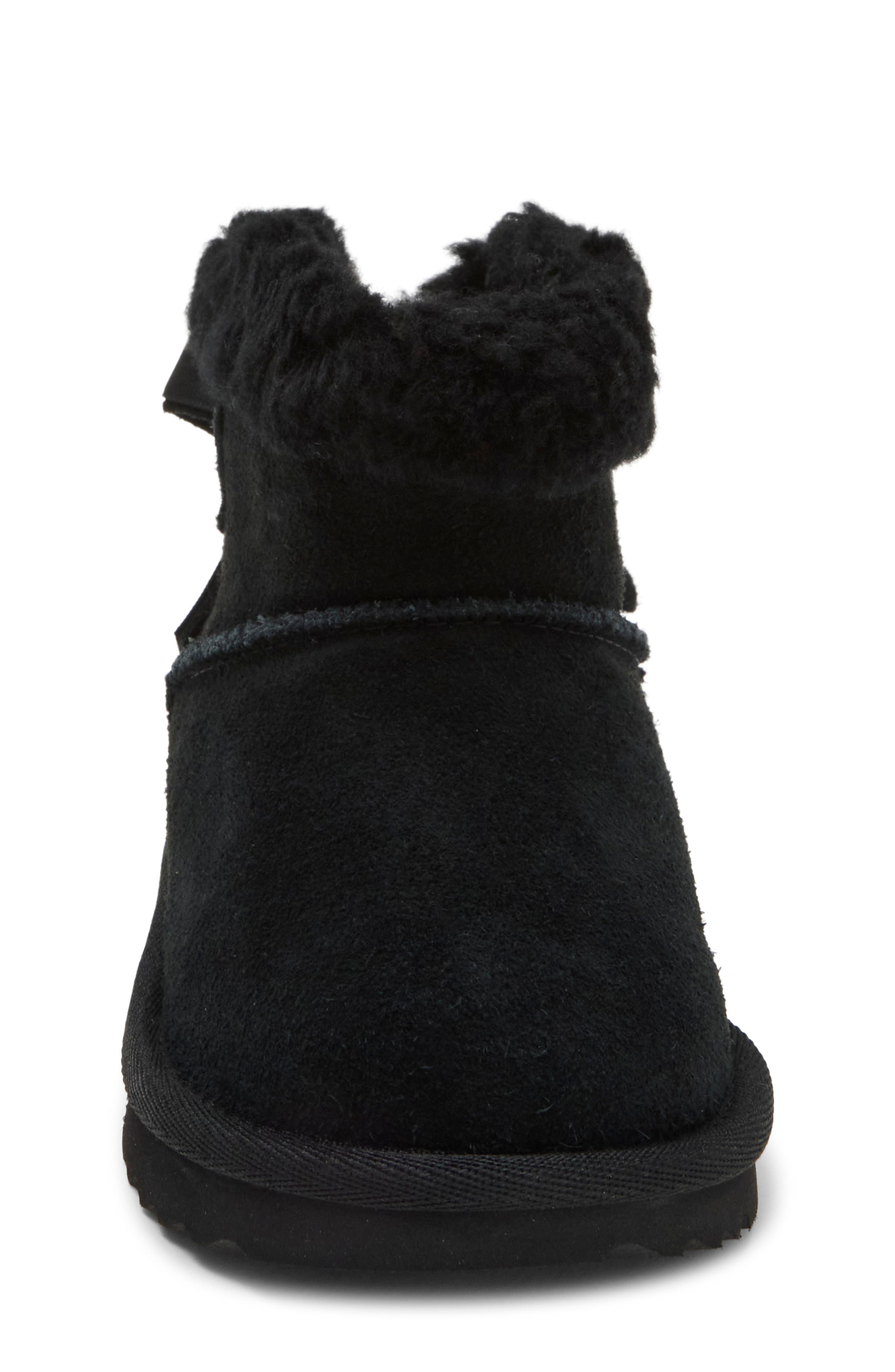 Kids' Mini Bailey Dual Bow Boot, Alternate, color, BLACK