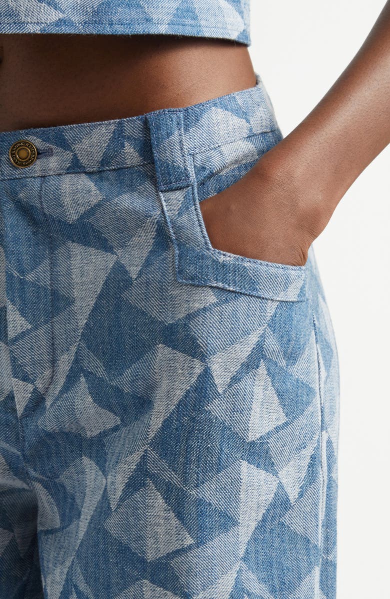 Ramy Brook Leo Jeans, Alternate, color, Geo Denim