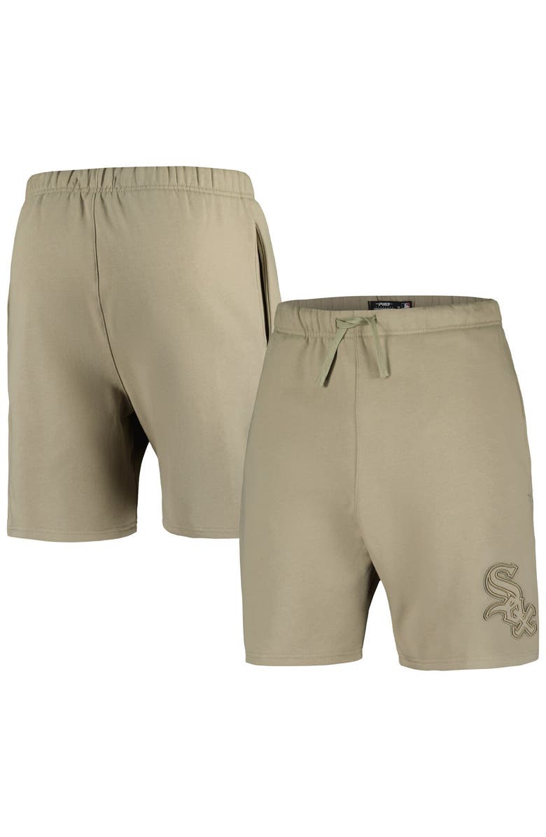 PRO STANDARD Men's Pro Standard Khaki Chicago White Sox Neutral Fleece Shorts, Main, color, Khaki