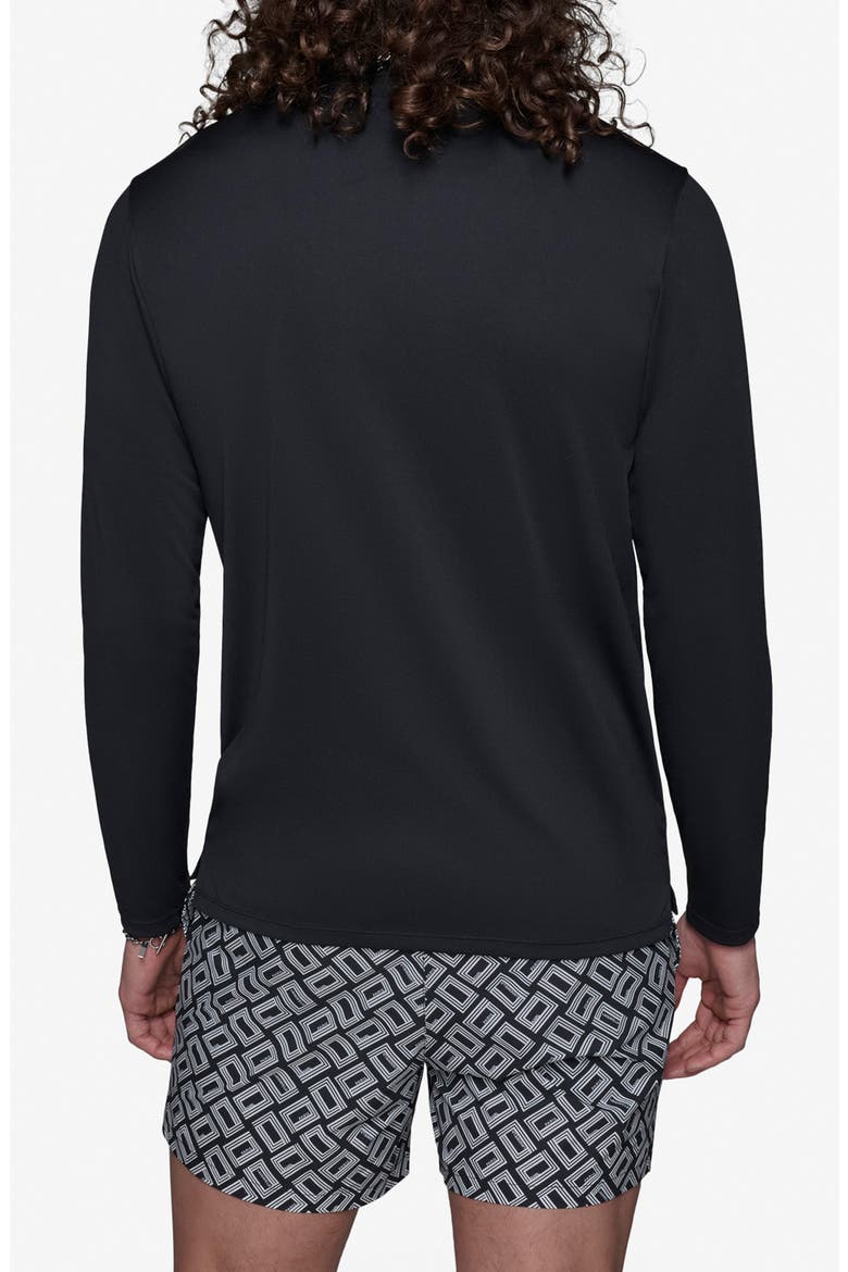 Long Sleeve UPF 30+ Rash Guard, Main, color, BLACK