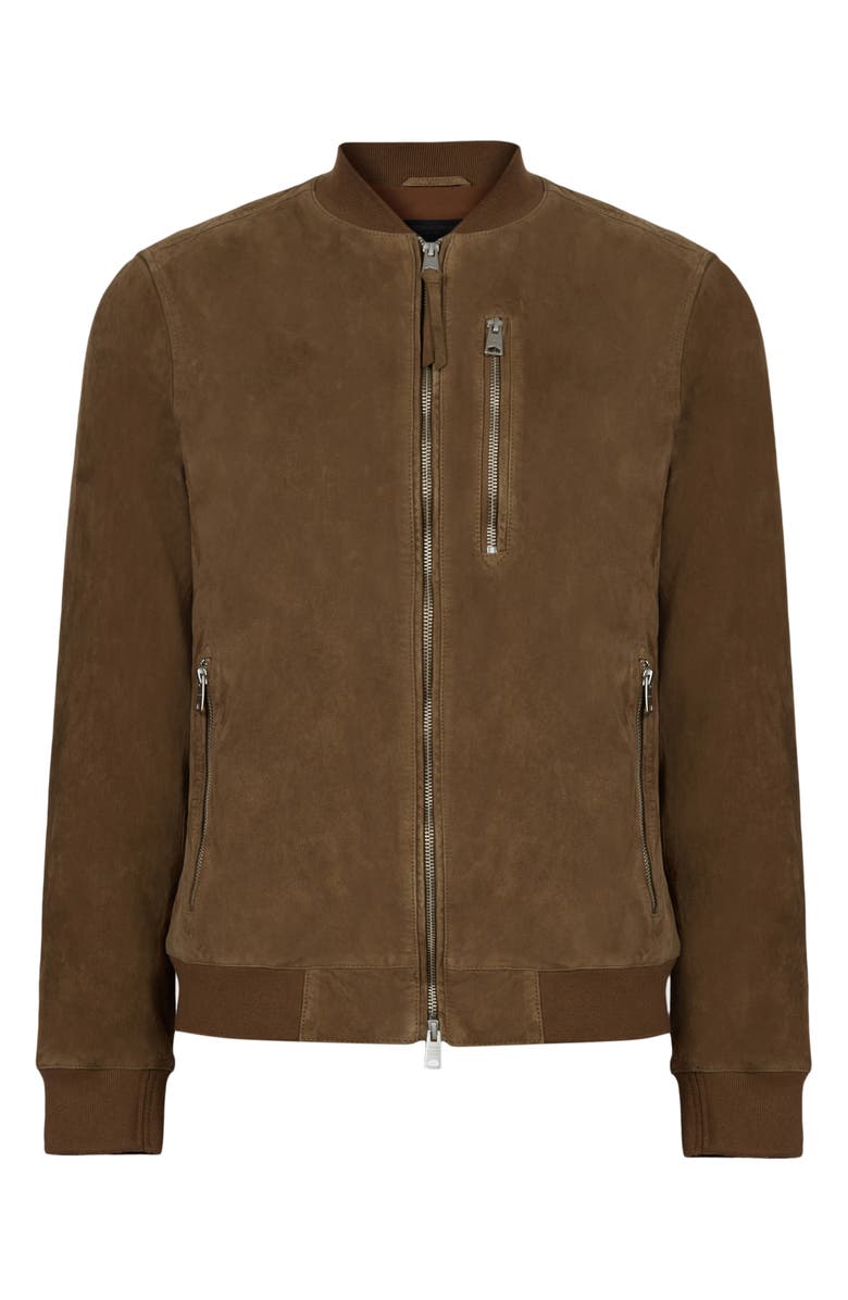 AllSaints Kemble Suede Bomber Jacket, Alternate, color, 
