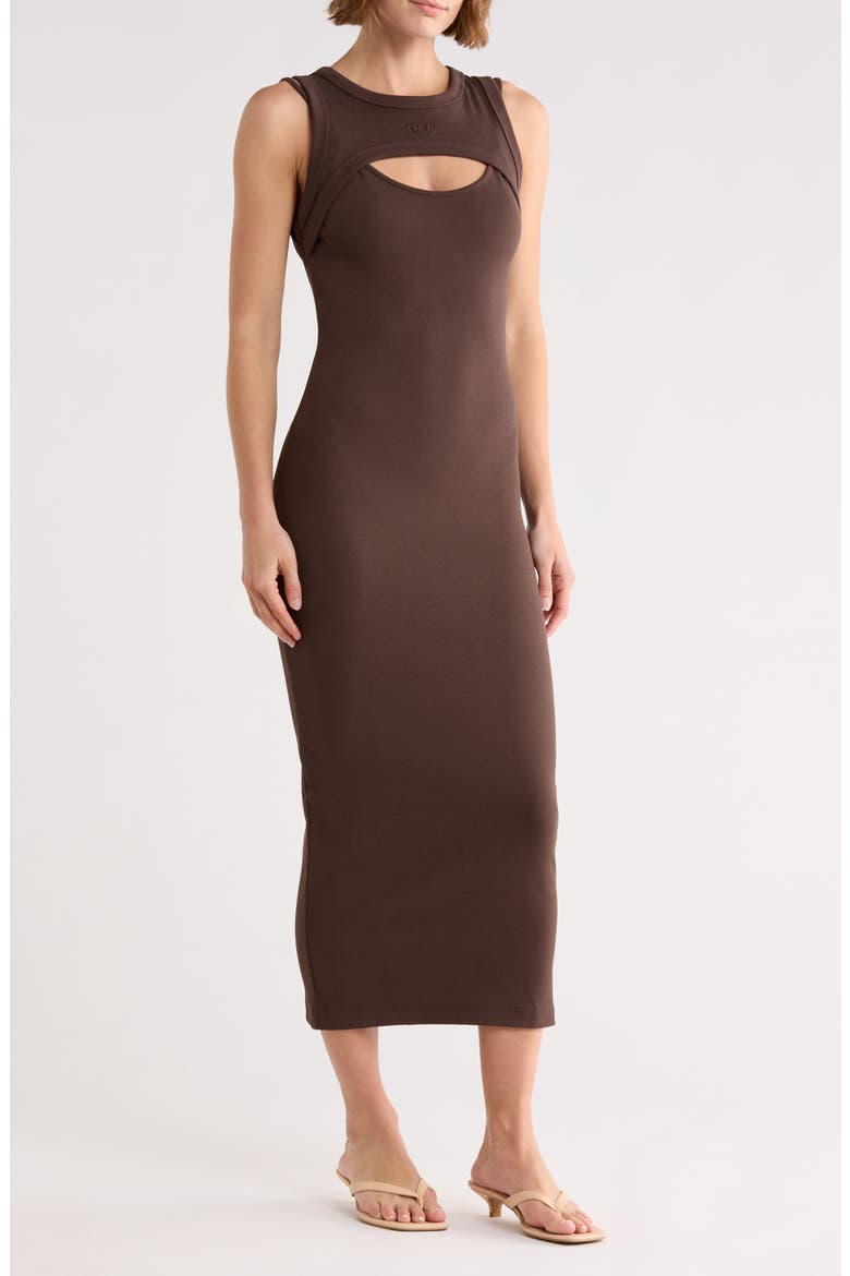 Cutout Dress, Main, color, SEAL BROWN