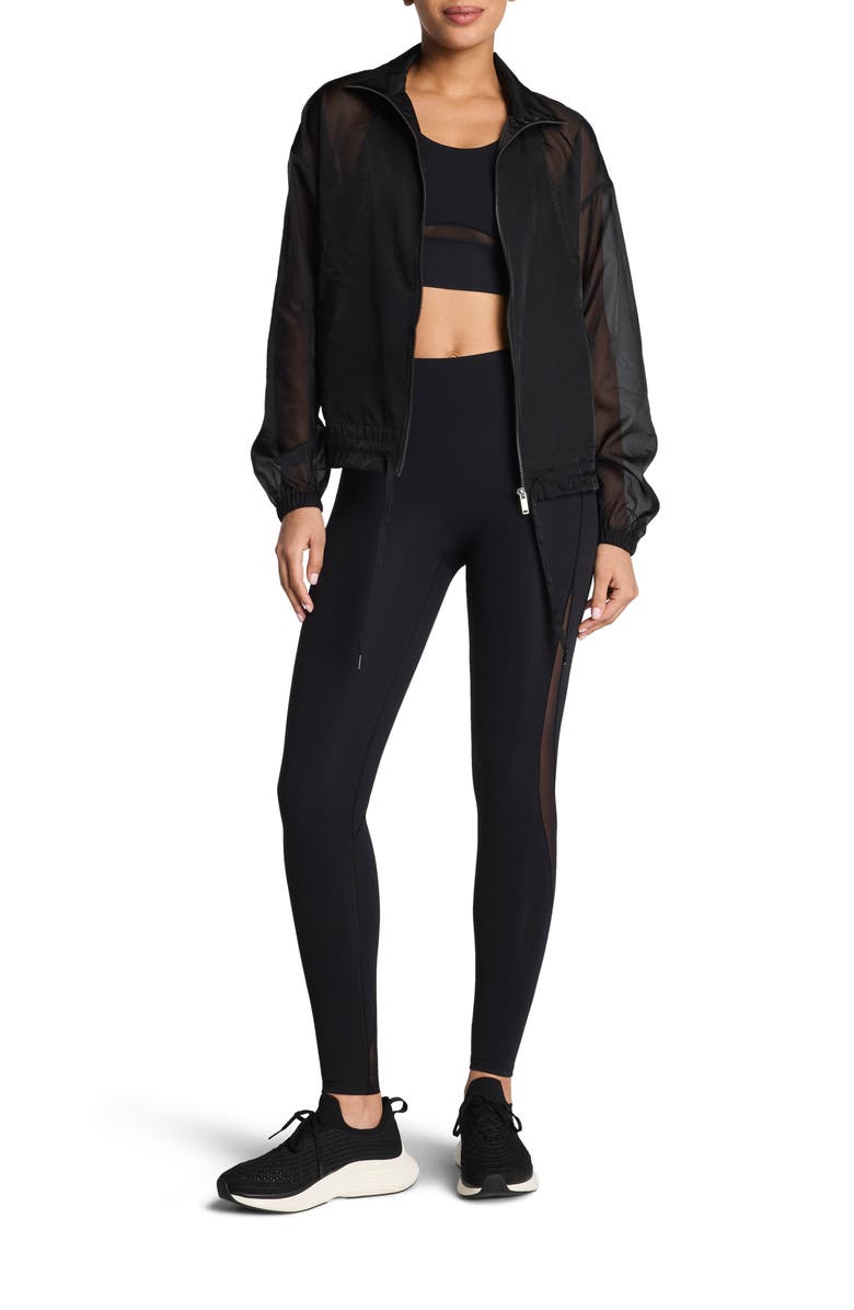 SPANX<sup>®</sup> GM Sheer Full Zip Jacket, Alternate, color, Very Black