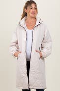 PinkBlush Quilted Long Puffer Jacket