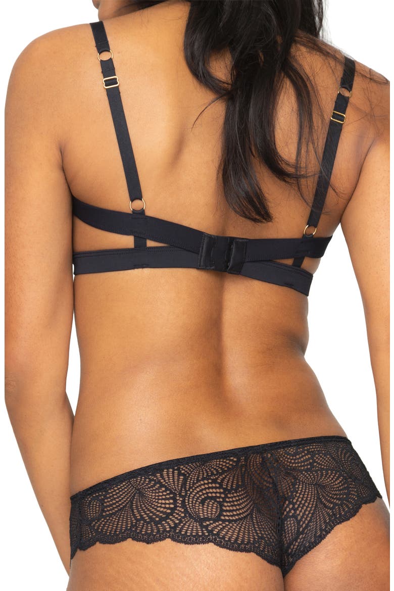 Gina Cutout Bralette, Alternate, color, BLACK