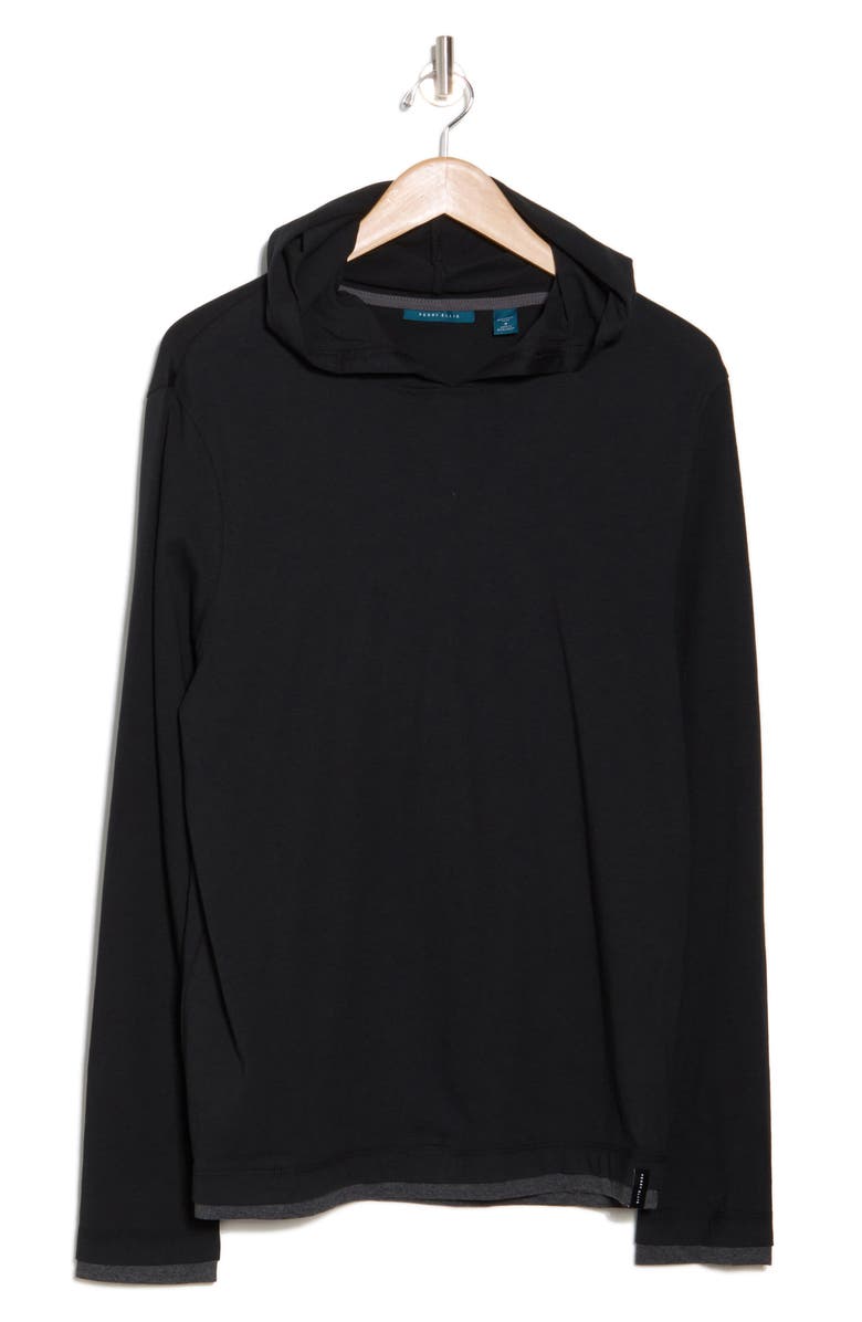 Perry Ellis Double Layer Cotton Hoodie, Alternate, color,