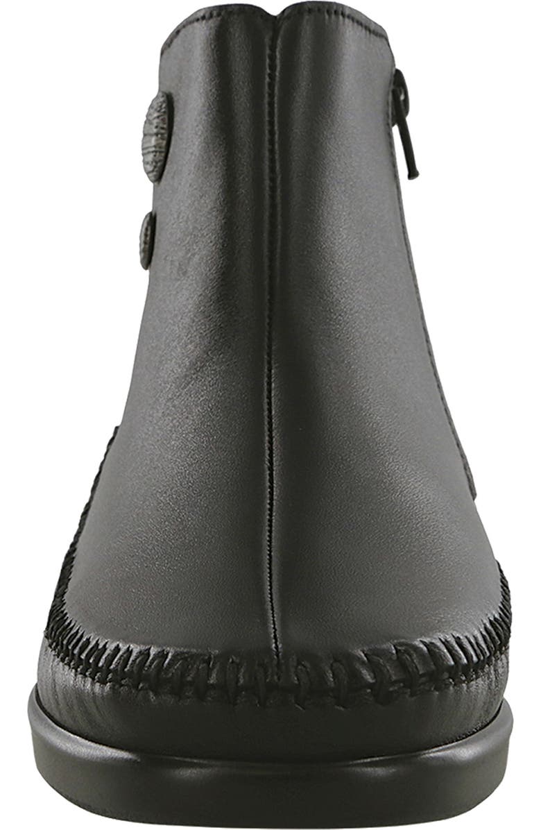 SAS Jade Zip Bootie, Alternate, color, Black Leather