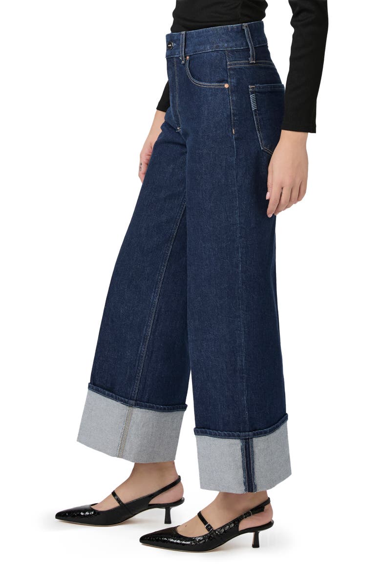 Sasha Cuffed High Waist Ankle Wide Leg Jeans, Alternate, color, CASA
