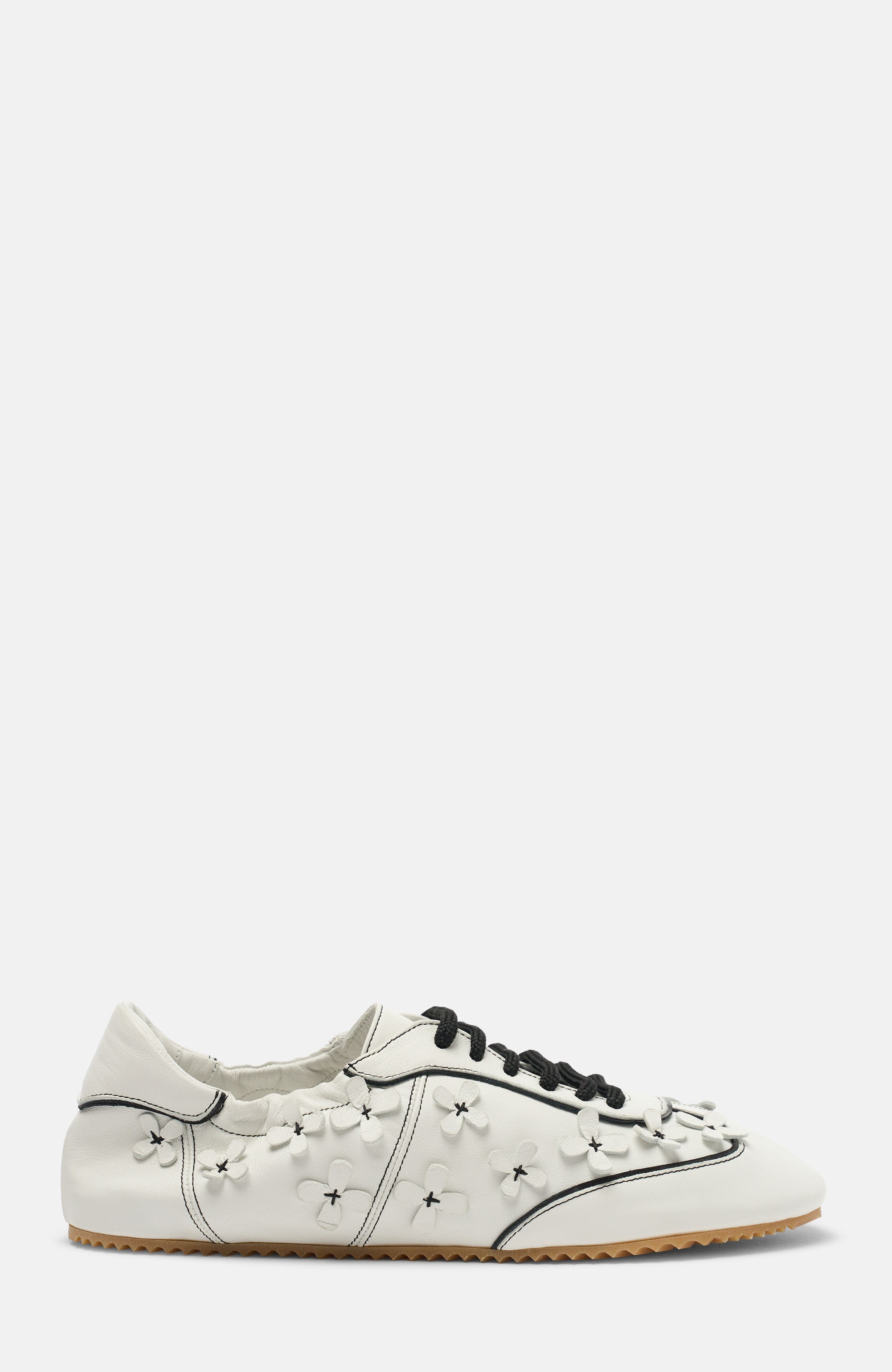 SCAROSSO Spring-Inspired Silhouette Sneakers, Alternate, color, White - Calf