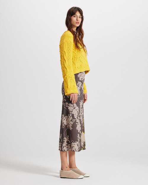 Theo The Label Hydra Printed Maxi Skirt In Brown