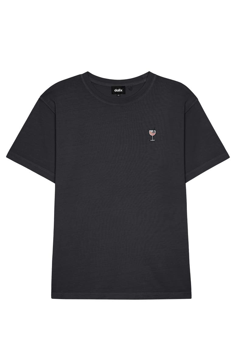 Mens Spritz Midweight Garment Dye Tee, Main, color, Black
