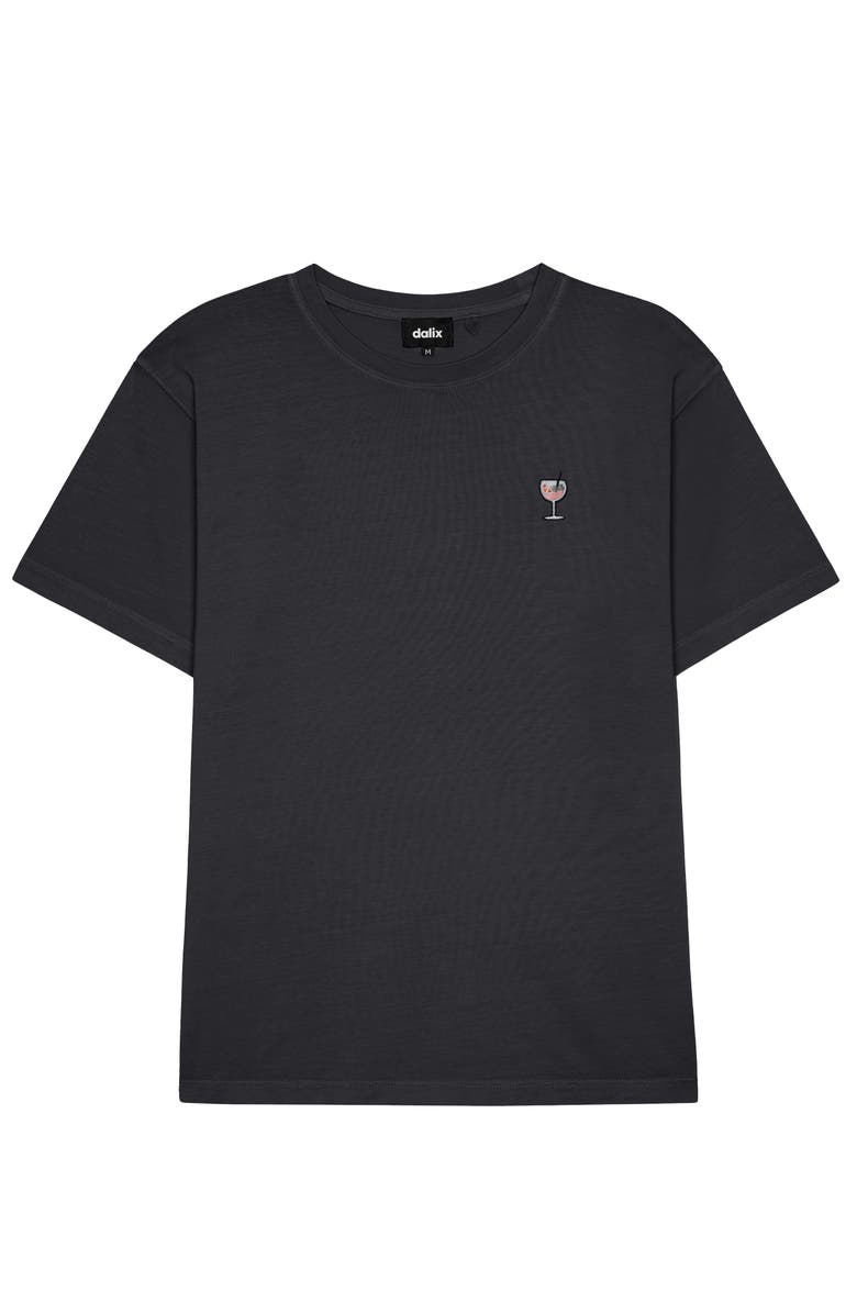 Dalix Mens Spritz Midweight Garment Dye Tee, Main, color, Black