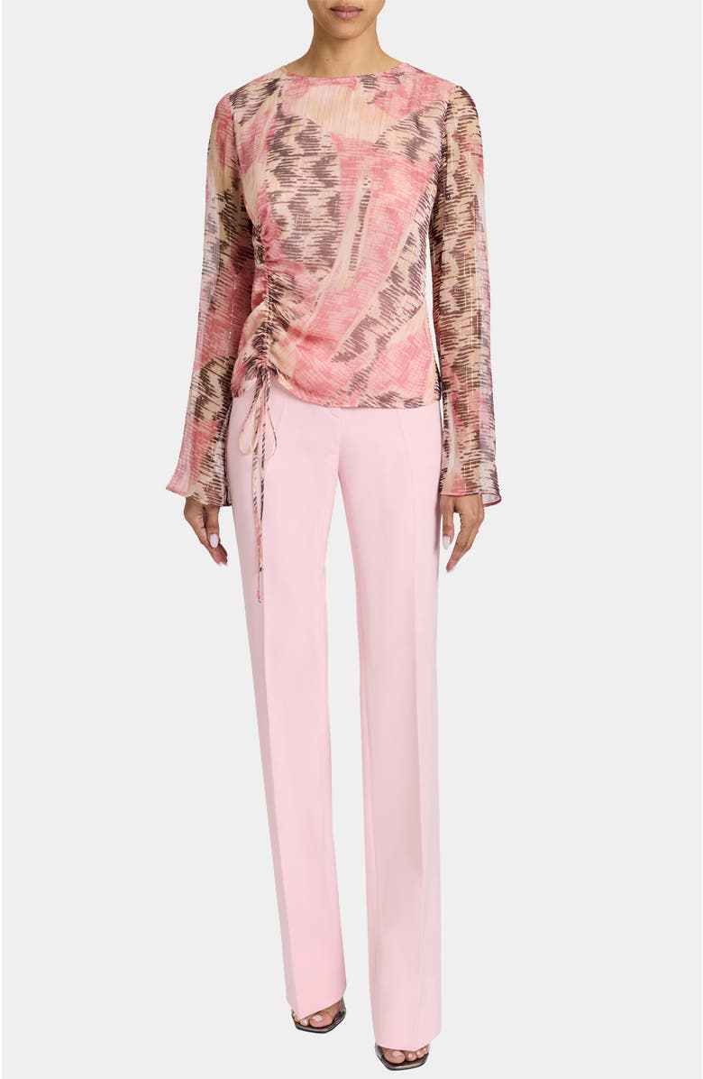 Santorelli AMARA Straight Leg Pant in Soft Stretch Crepe, Alternate, color, Sweet Pea