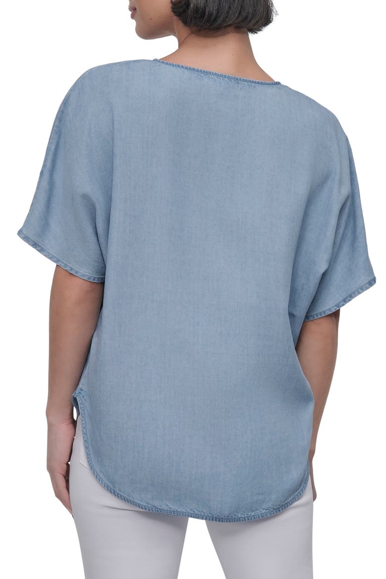 V-Neck Top, Alternate, color, STREAM WASH