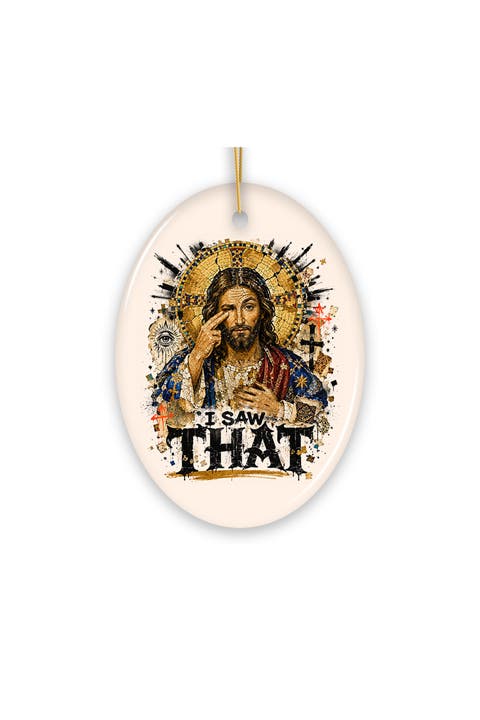 I Saw That Mosaic Icon Ceramic Ornament