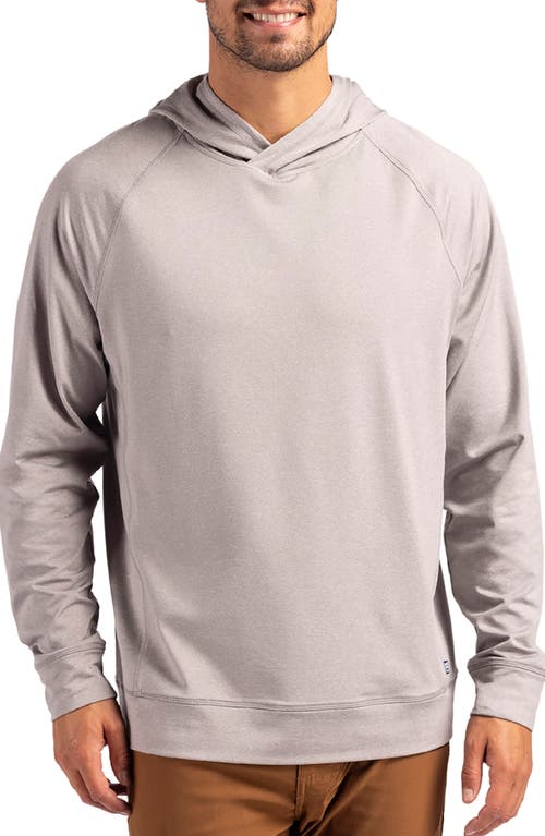 Cutter & Buck Adapt Heather Hooded Pullover In Polished Heather