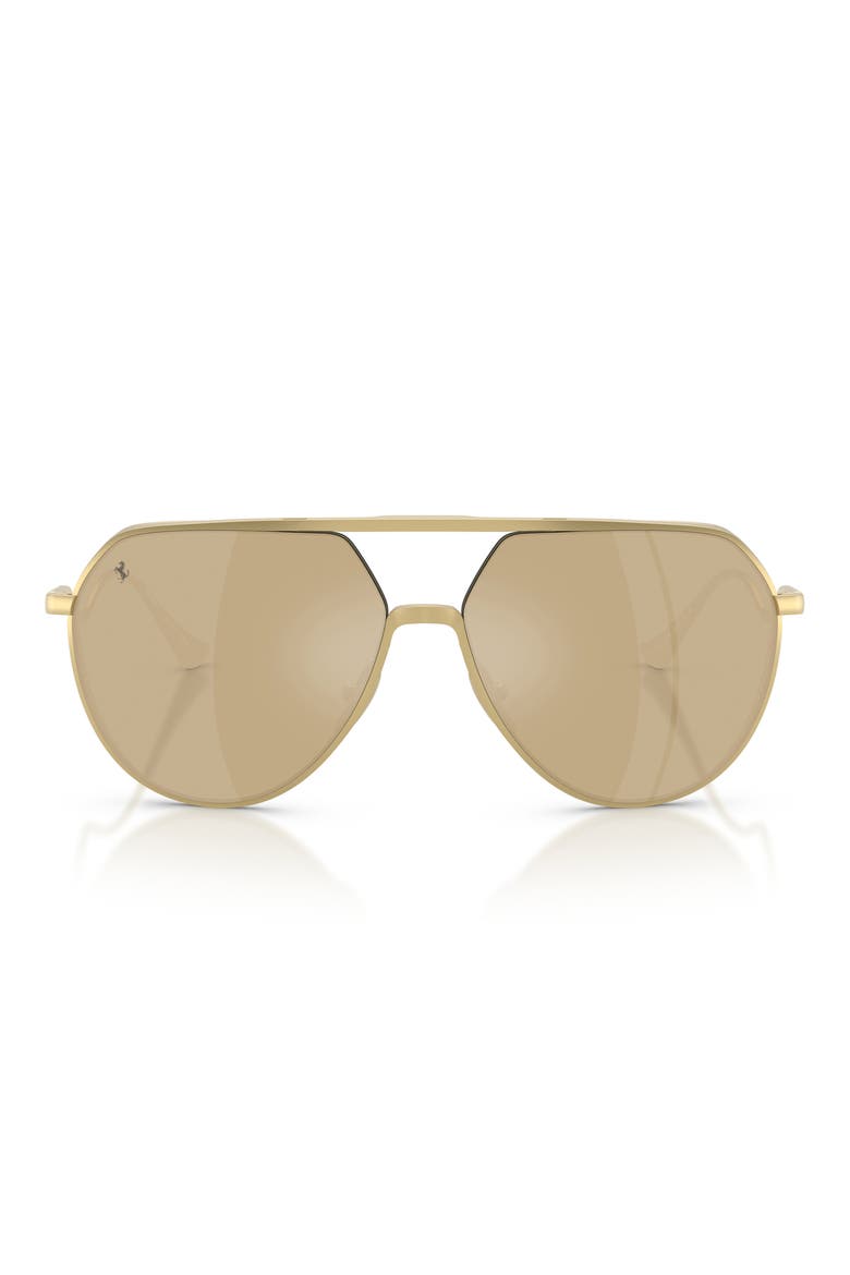 59mm Polarized Pilot Sunglasses, Main, color, MATTE GOLD / YELLOW GOLD