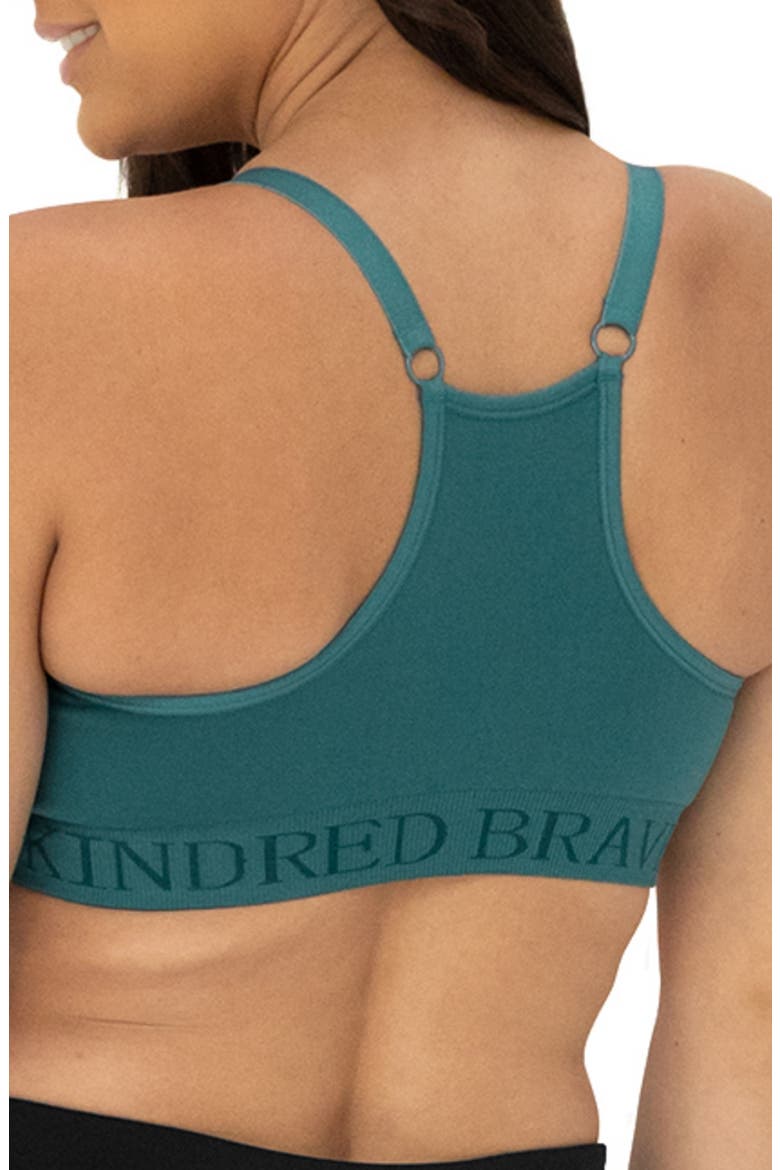 Busty Sublime Hands-Free Pumping & Nursing Sports Bra - Sizing Available in E-I Cup, Alternate, color, TEAL