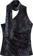 Desigual Scarf Neck Sleeveless Top