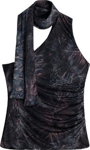 Desigual Scarf Neck Sleeveless Top