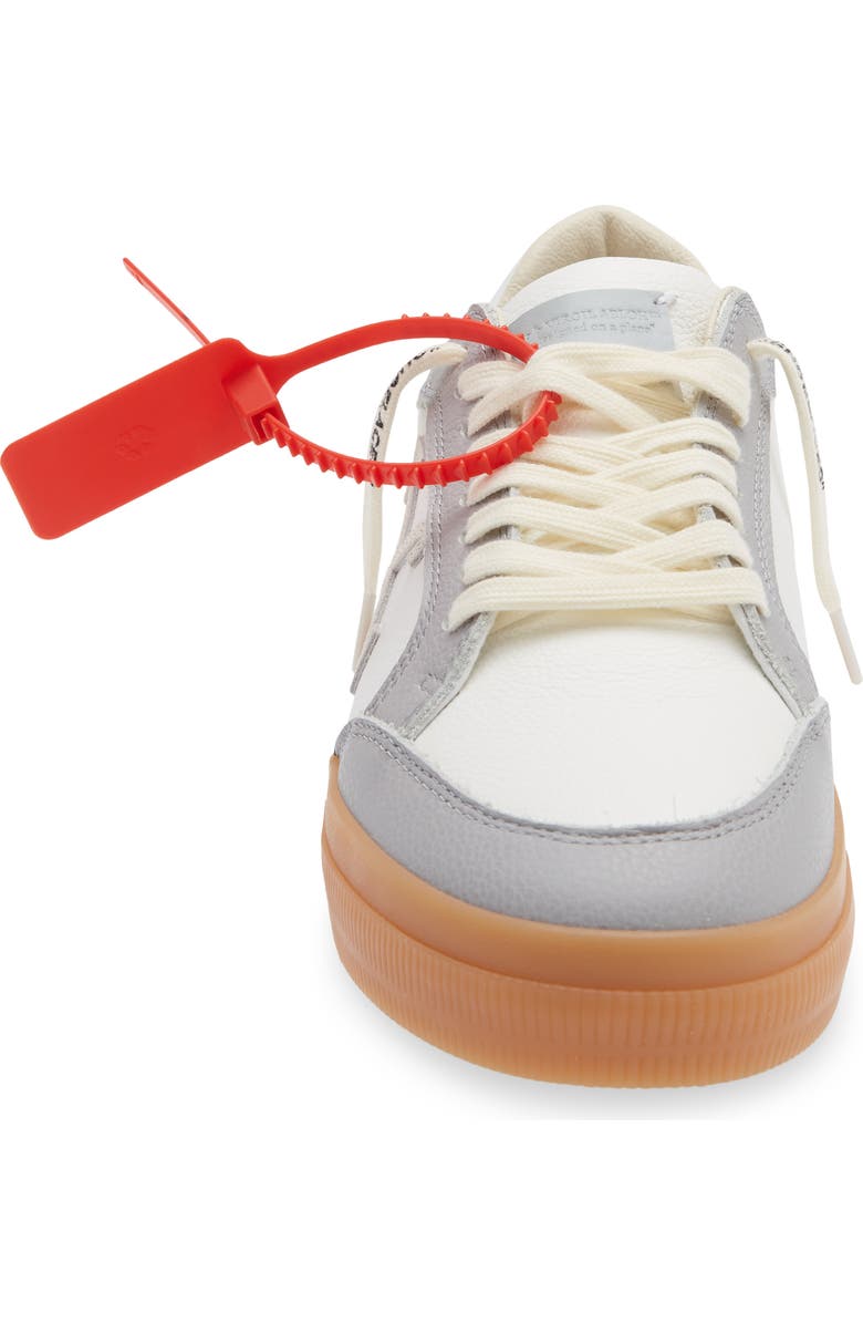 Off-White Low Vulcanized Leather Sneaker, Alternate, color, White - Light Blue