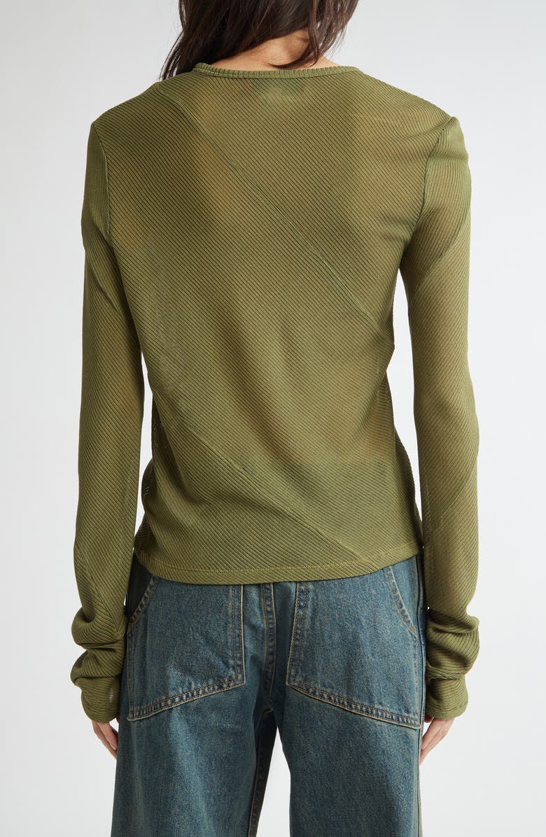 Eckhaus Latta Spiral Long Sleeve T-Shirt, Alternate, color, Lichen