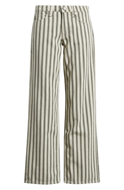 Ultra Featherweight Cam Stripe Low Rise Straight Leg Jeans