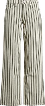 rag & bone Ultra Featherweight Cam Stripe Low Rise Straight Leg Jeans