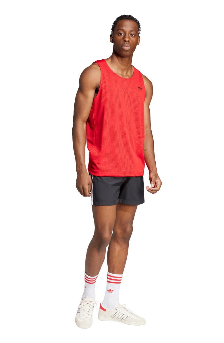 adidas 3-Stripes 5-Inch Swim Shorts, Alternate, color, Black