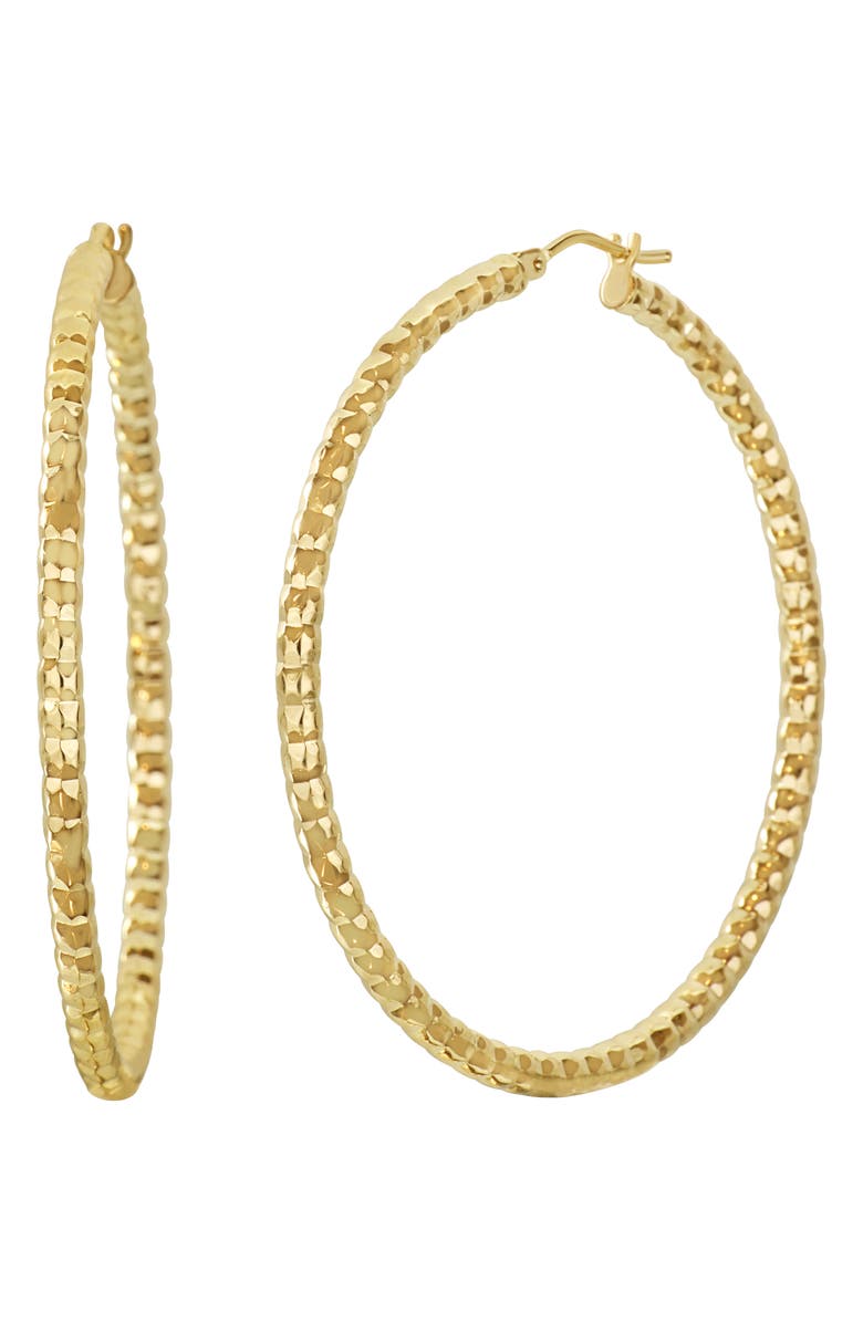 Bony Levy 14K Yellow Gold Textured Hoop Earrings, Main, color,